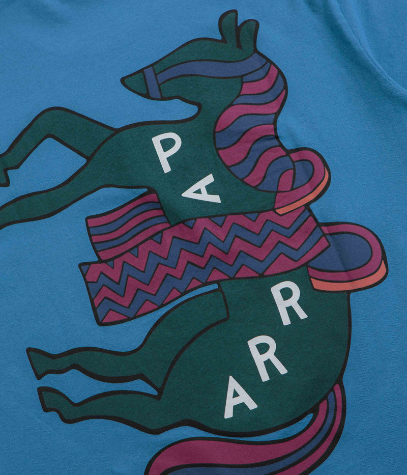 by Parra Fancy Horse T-Shirt in Azure Blue