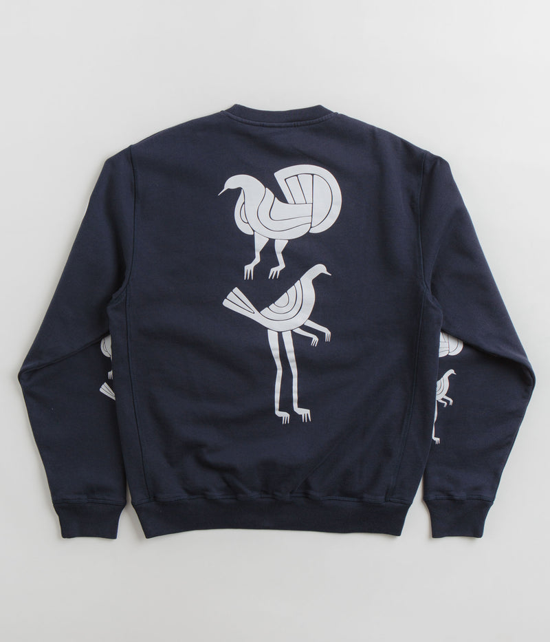 by Parra Fancy Pigeon Crewneck Sweatshirt in Midnight Blue