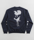 by Parra Fancy Pigeon Crewneck Sweatshirt in Midnight Blue