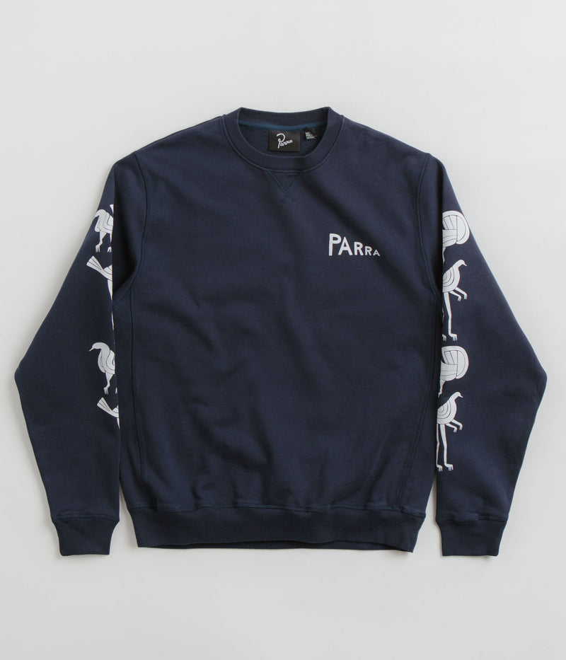 by Parra Fancy Pigeon Crewneck Sweatshirt in Midnight Blue