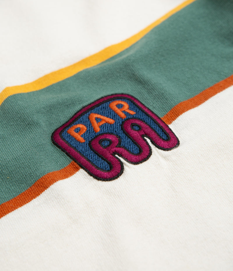 by Parra Fast Food Logo Striped T-Shirt in Burned Yellow