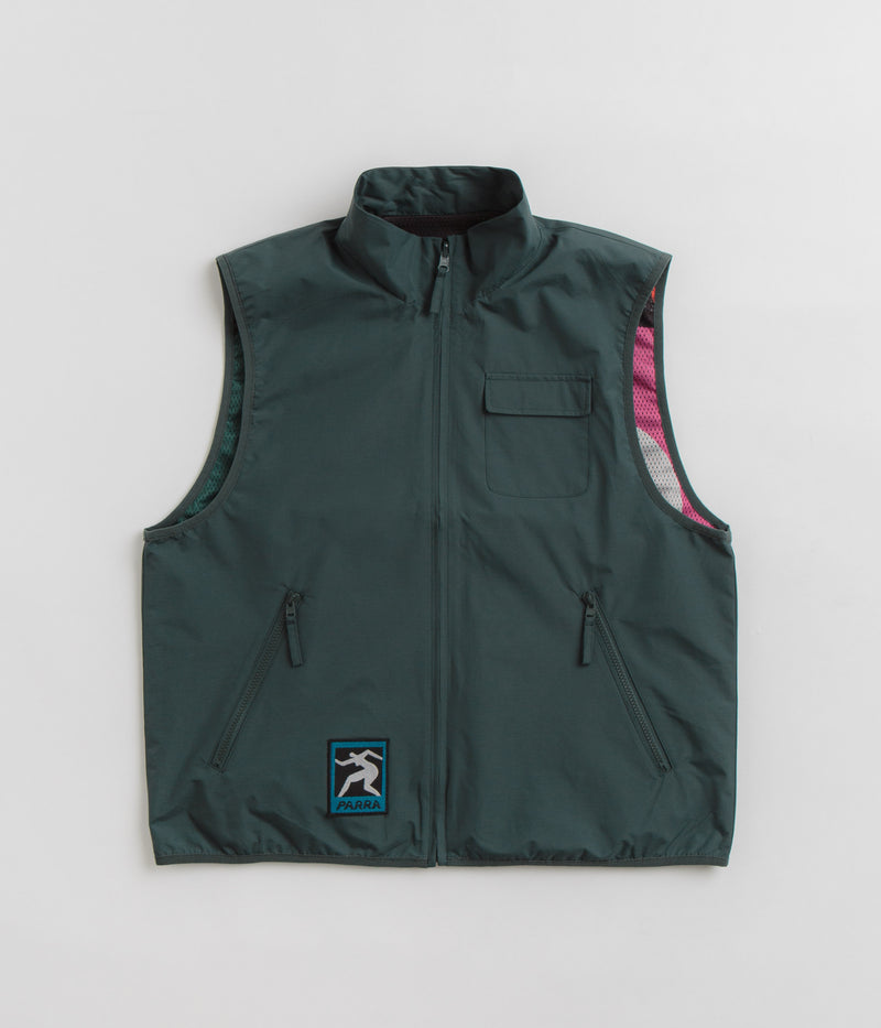 by Parra Ghost Cave Reversible Vest in Green