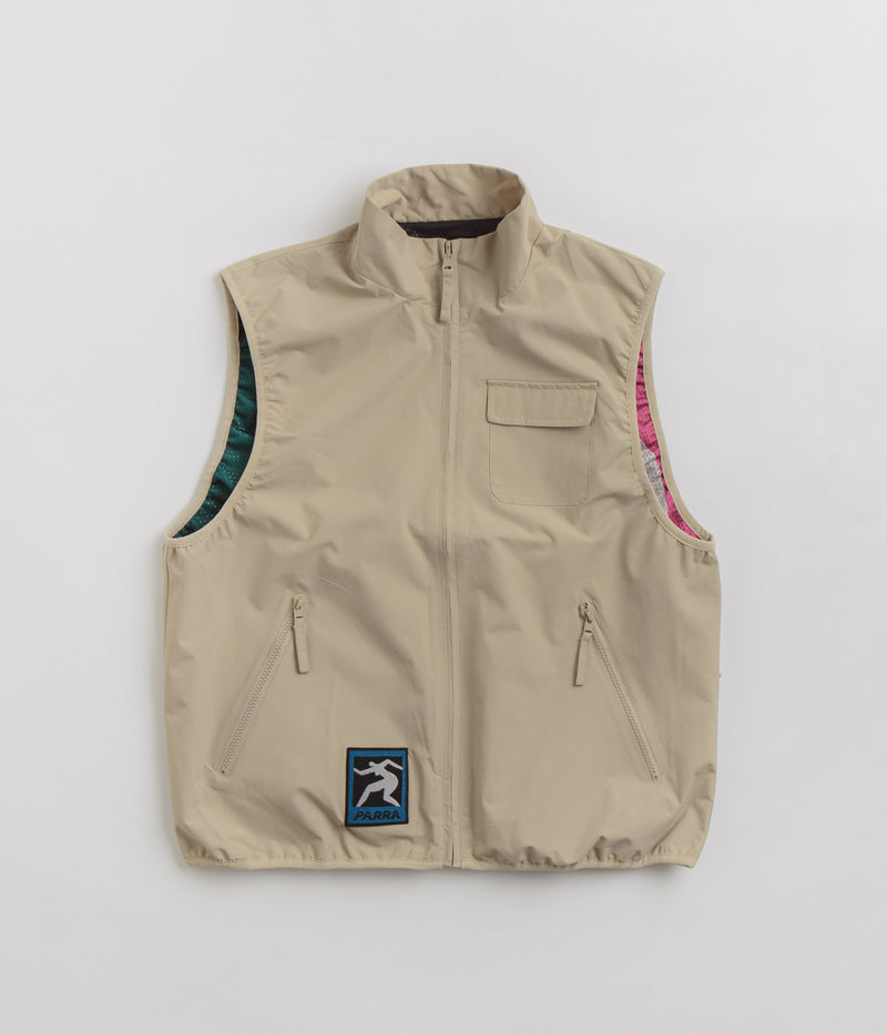 by Parra Ghost Cave Reversible Vest in Tan