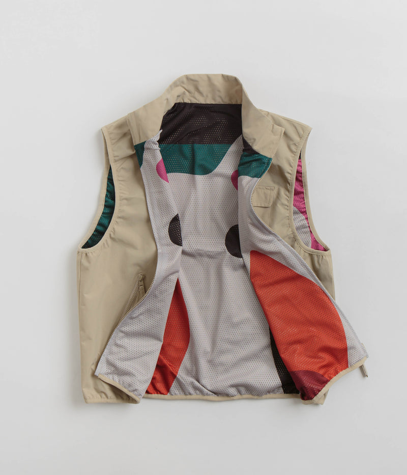 by Parra Ghost Cave Reversible Vest in Tan
