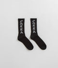 by Parra Hole Logo Crew Socks in Black