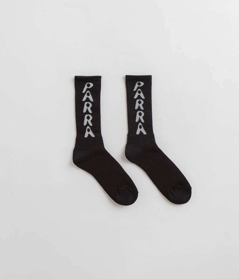 by Parra Hole Logo Crew Socks in Black