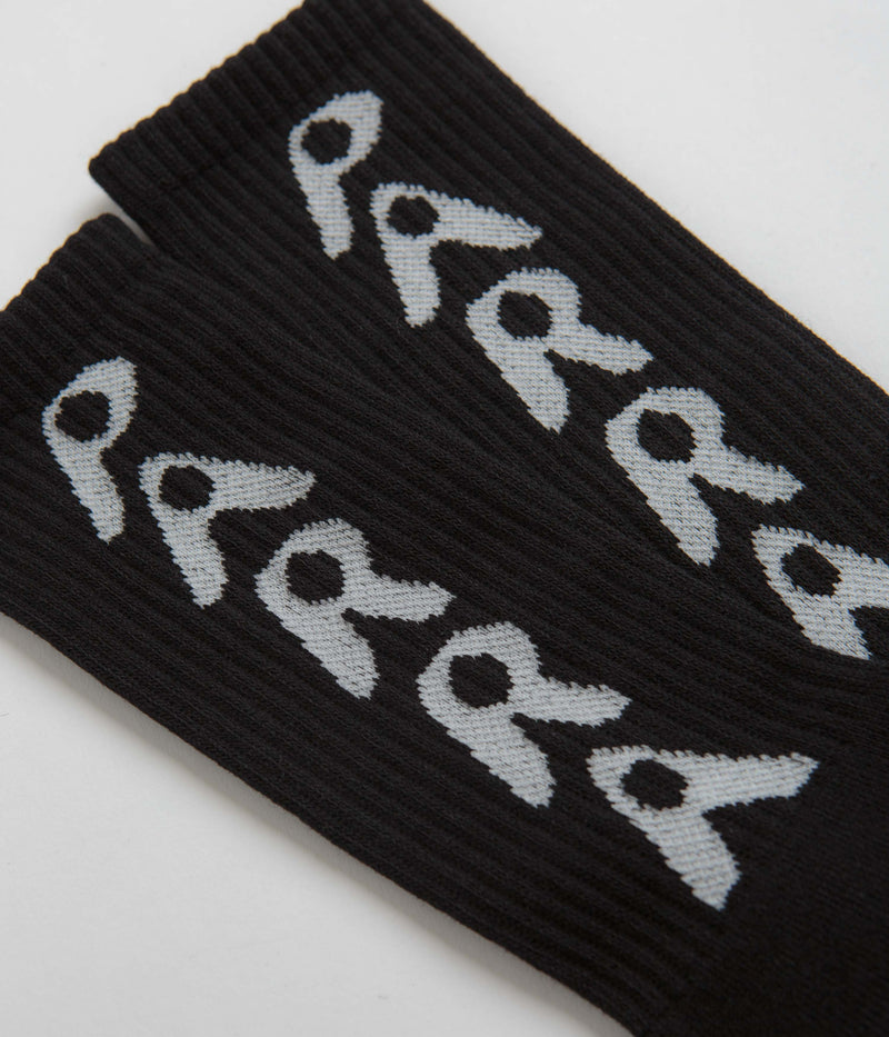 by Parra Hole Logo Crew Socks in Black