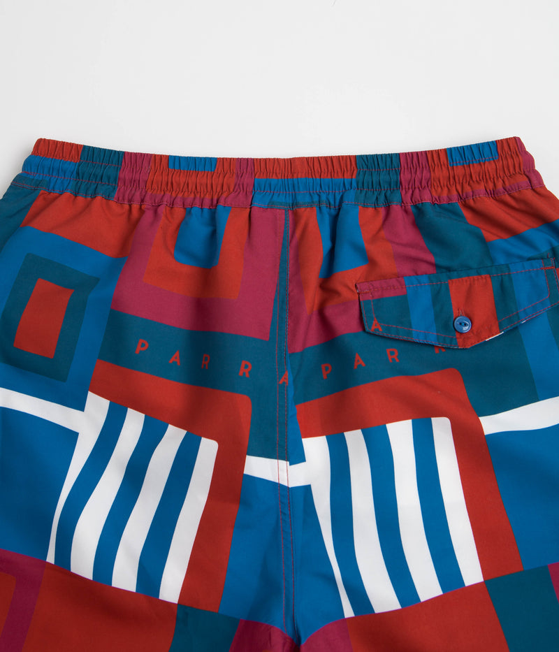 by Parra Hot Springs Pattern Swim Shorts in Multi