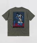 by Parra Insecure Days T-Shirt in Greyish Green