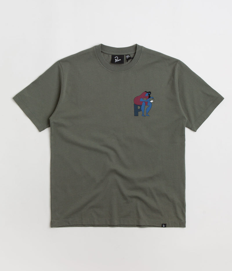 by Parra Insecure Days T-Shirt in Greyish Green