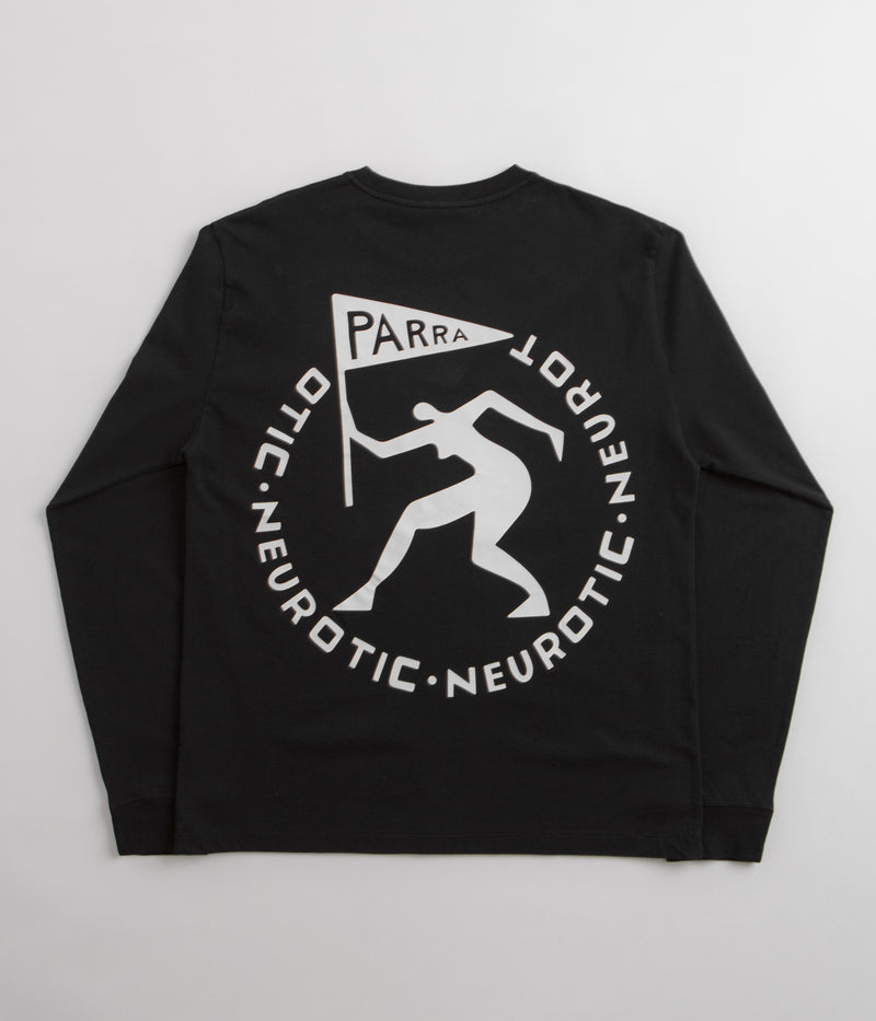 by Parra Neurotic Flag Long Sleeve T-Shirt in Black