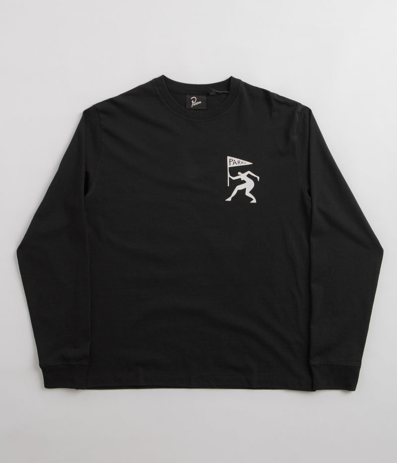 by Parra Neurotic Flag Long Sleeve T-Shirt in Black