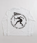 by Parra Neurotic Flag Long Sleeve T-Shirt in White