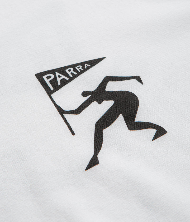 by Parra Neurotic Flag Long Sleeve T-Shirt in White