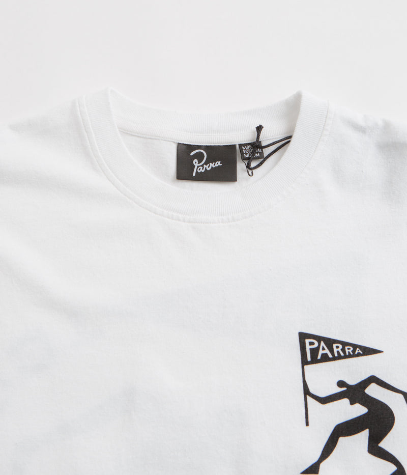 by Parra Neurotic Flag Long Sleeve T-Shirt in White