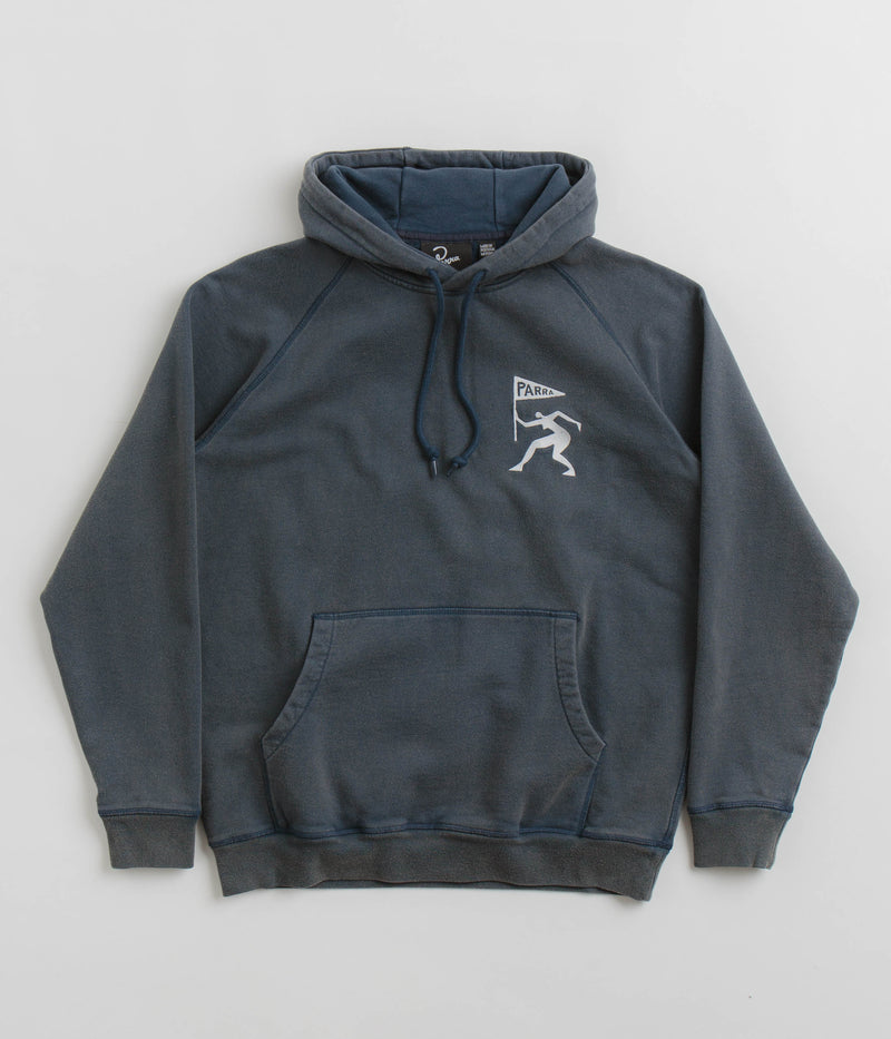 by Parra Neurotic Mini Flag Hoodie in Washed Blue