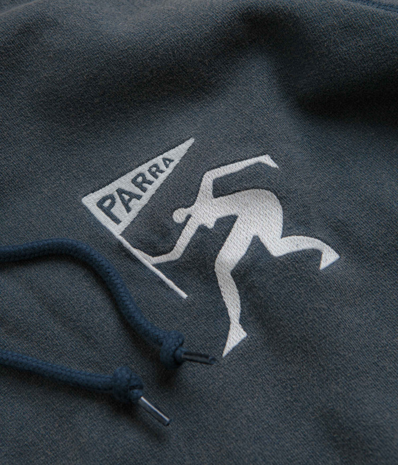 by Parra Neurotic Mini Flag Hoodie in Washed Blue