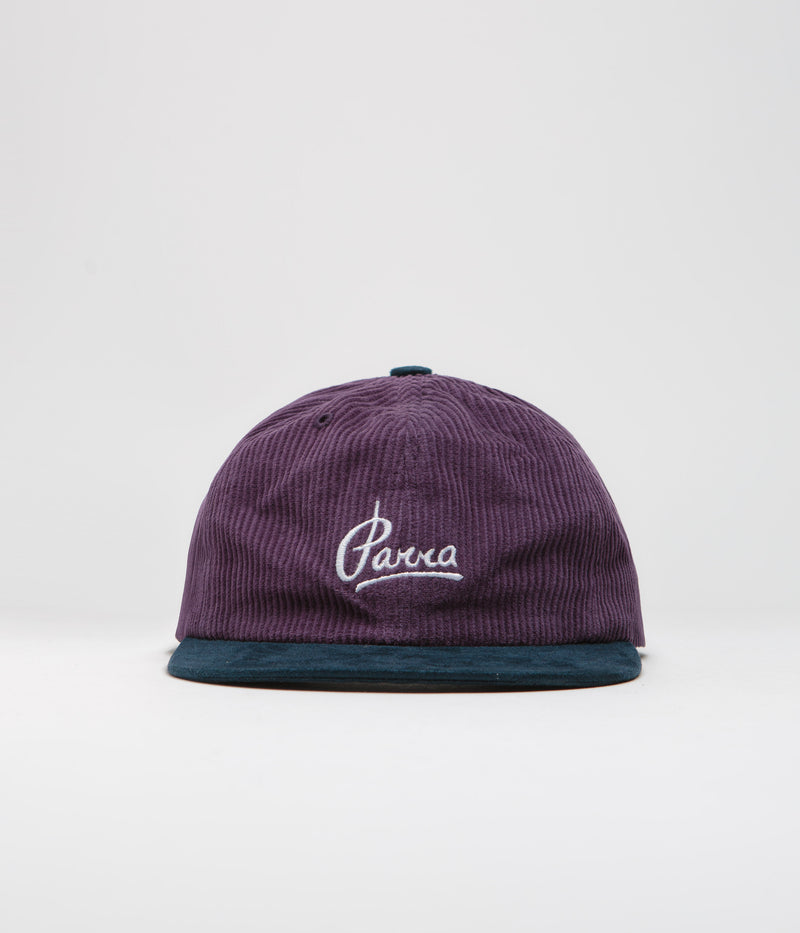 by Parra Painters Script Corduroy Cap in Purple