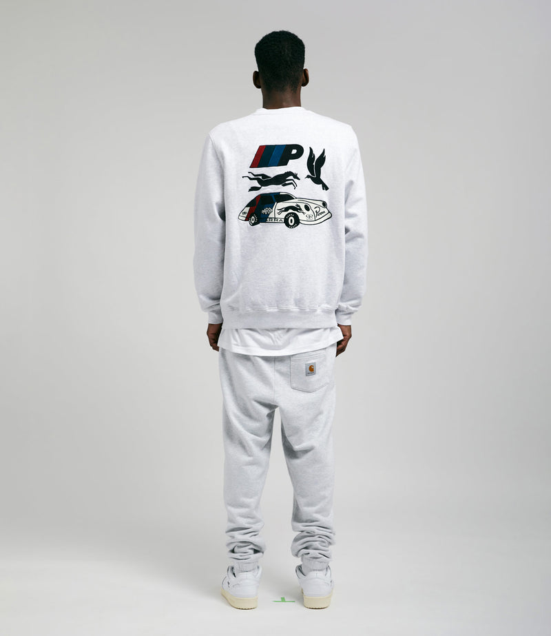 by Parra Parra Racing Team Crewneck Sweatshirt in Ash Grey