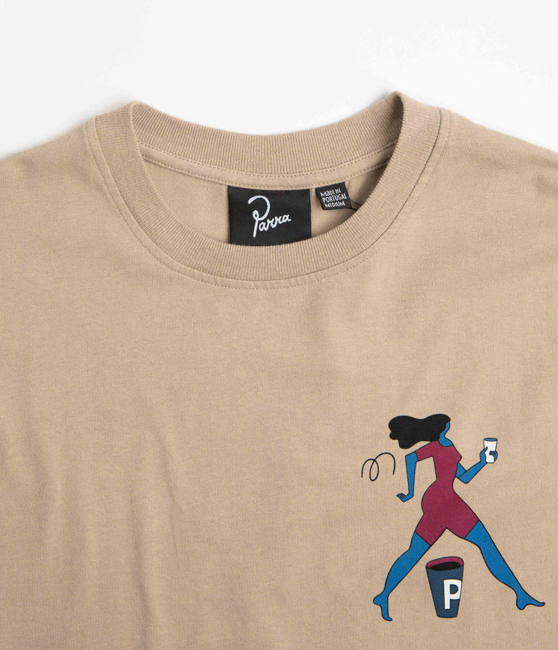 by Parra Questioning T-Shirt in Beige