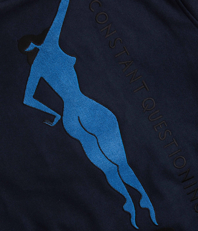 by Parra Run Sit & Bike Varsity Jacket in Navy Blue