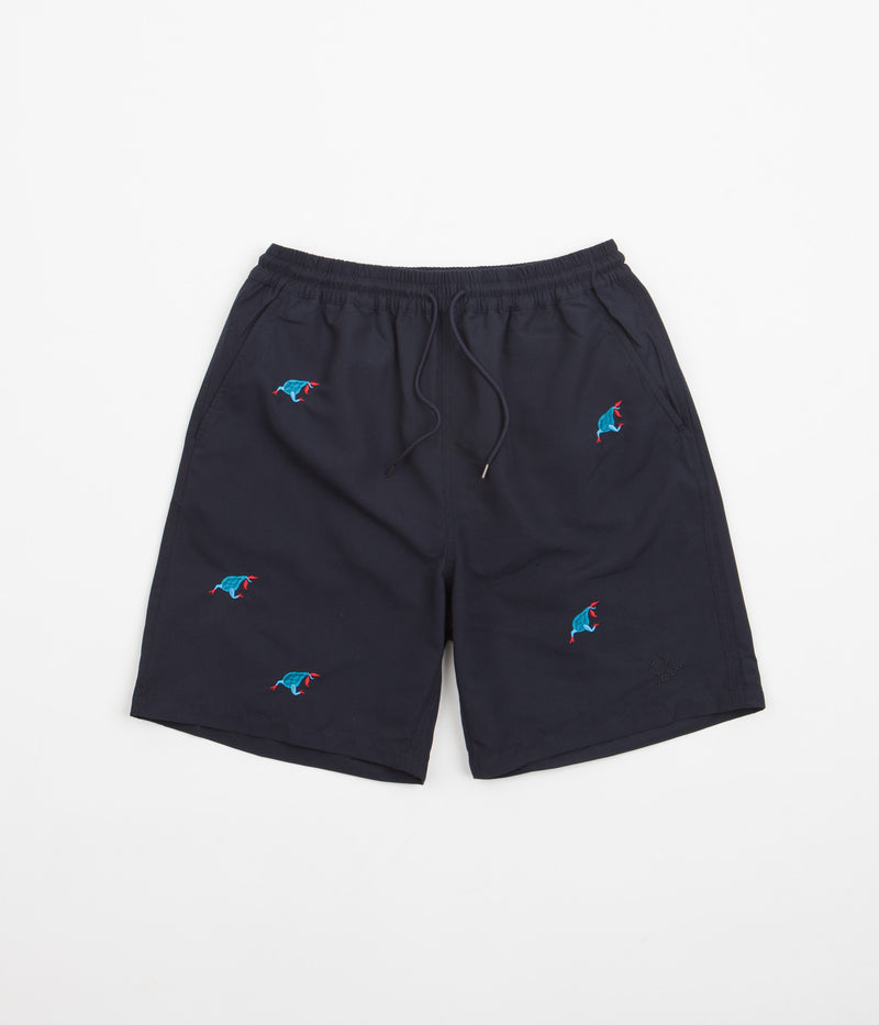 by Parra Running Pear Swim Shorts in Navy Blue