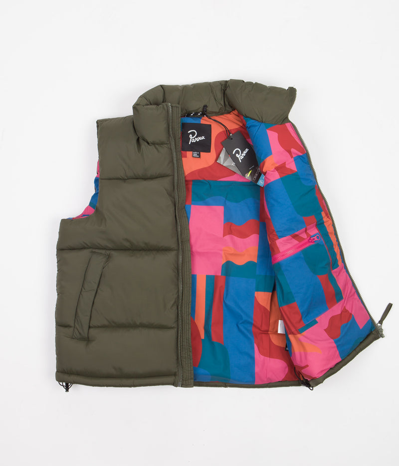by Parra Sitting Pear Puffer Vest in Olive