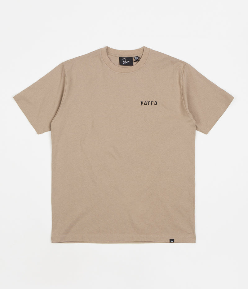 by Parra Spirits Of The Beach T-Shirt in Mushroom Brown