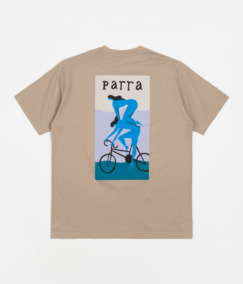 by Parra Spirits Of The Beach T-Shirt in Mushroom Brown