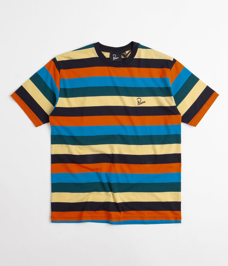 by Parra Stacked Pets On Stripes T-Shirt in Multi