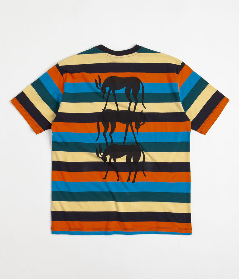 by Parra Stacked Pets On Stripes T-Shirt in Multi