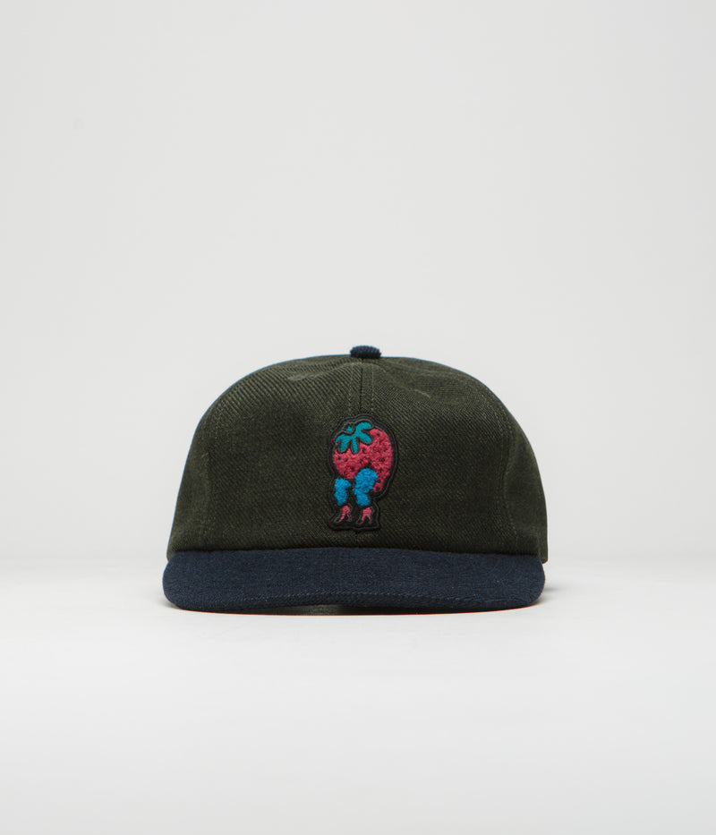 by Parra Stupid Strawberry Cap in Hunter Green