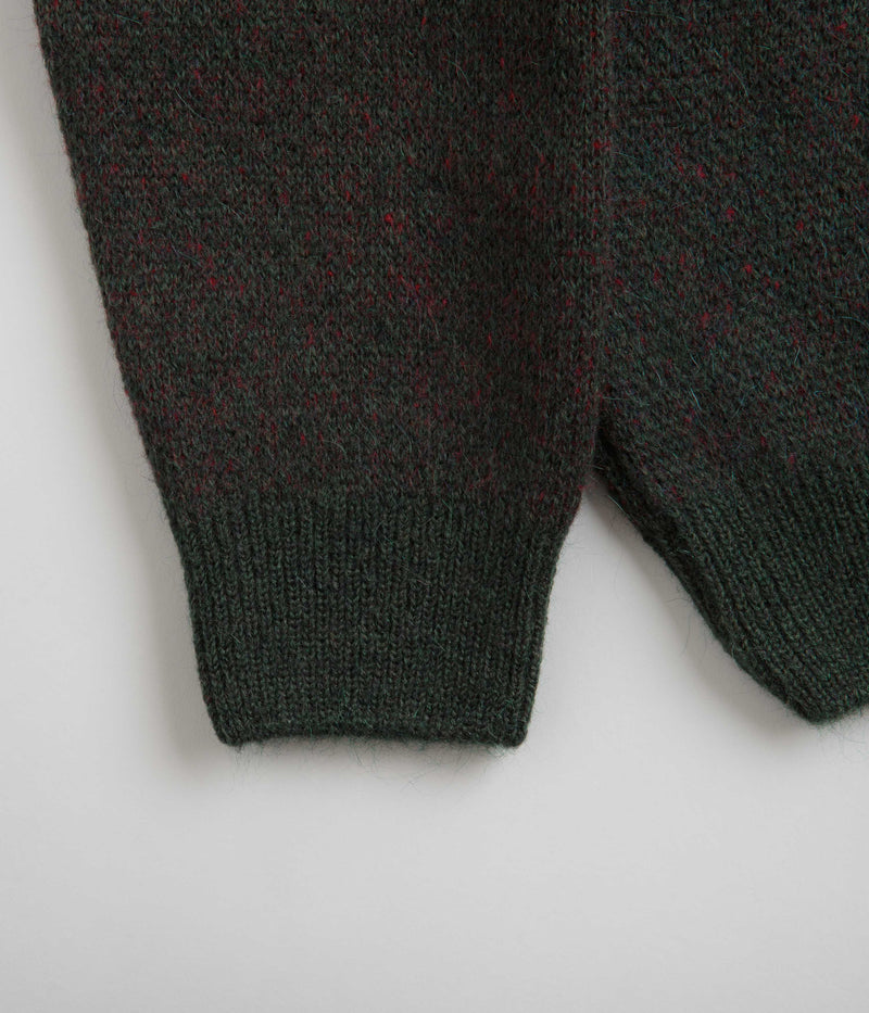 by Parra Stupid Strawberry Knitted Sweatshirt in Hunter Green