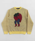 by Parra Stupid Strawberry Knitted Sweatshirt in Yellow
