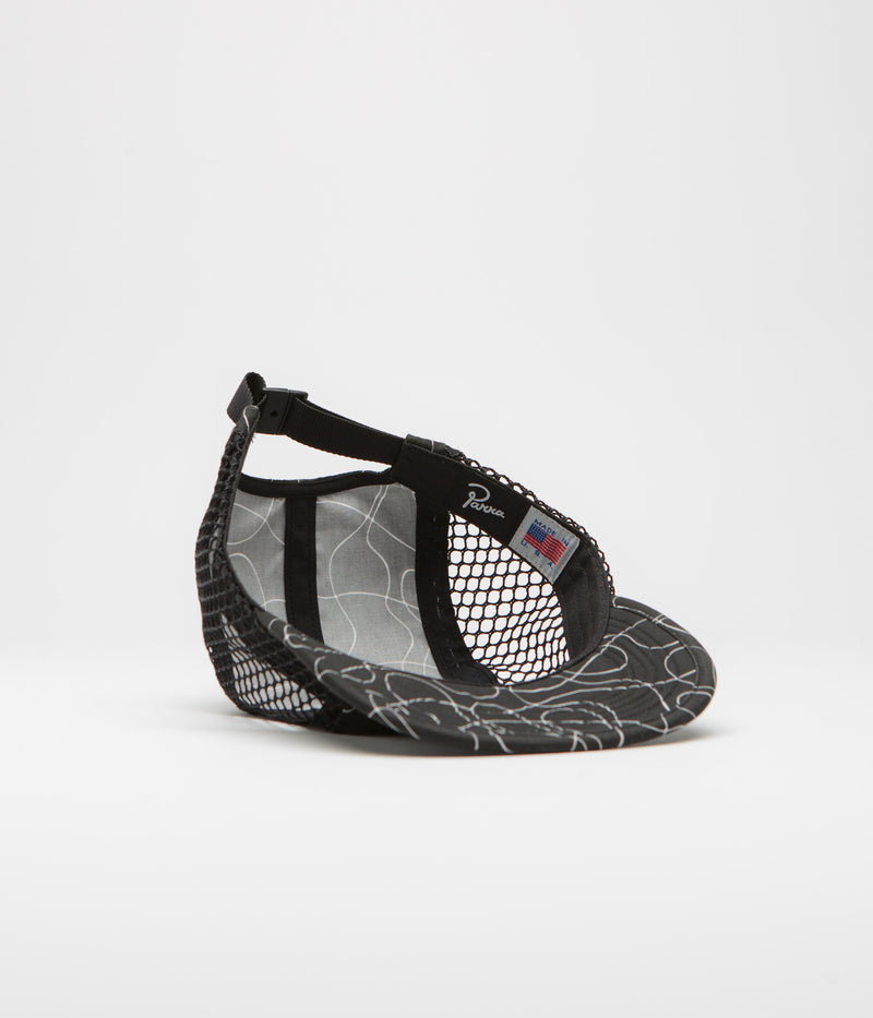 by Parra Trees In Wind Mesh Volley Cap in Black