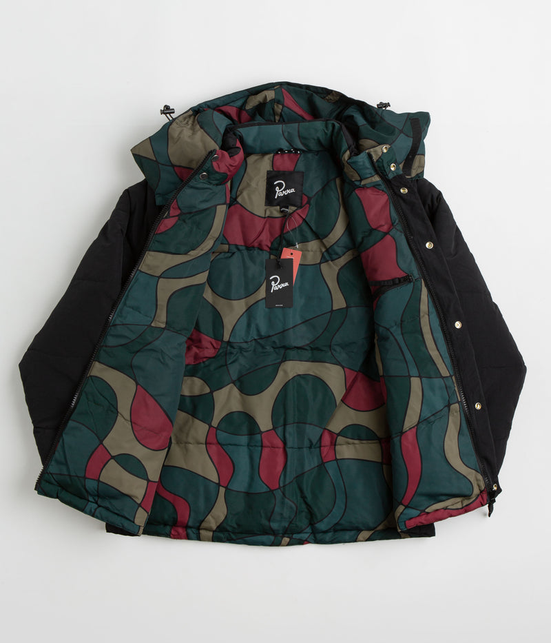 by Parra Trees In Wind Puffer Jacket in Black