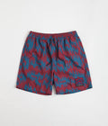by Parra Tremor Pattern Swim Shorts in Deep Red