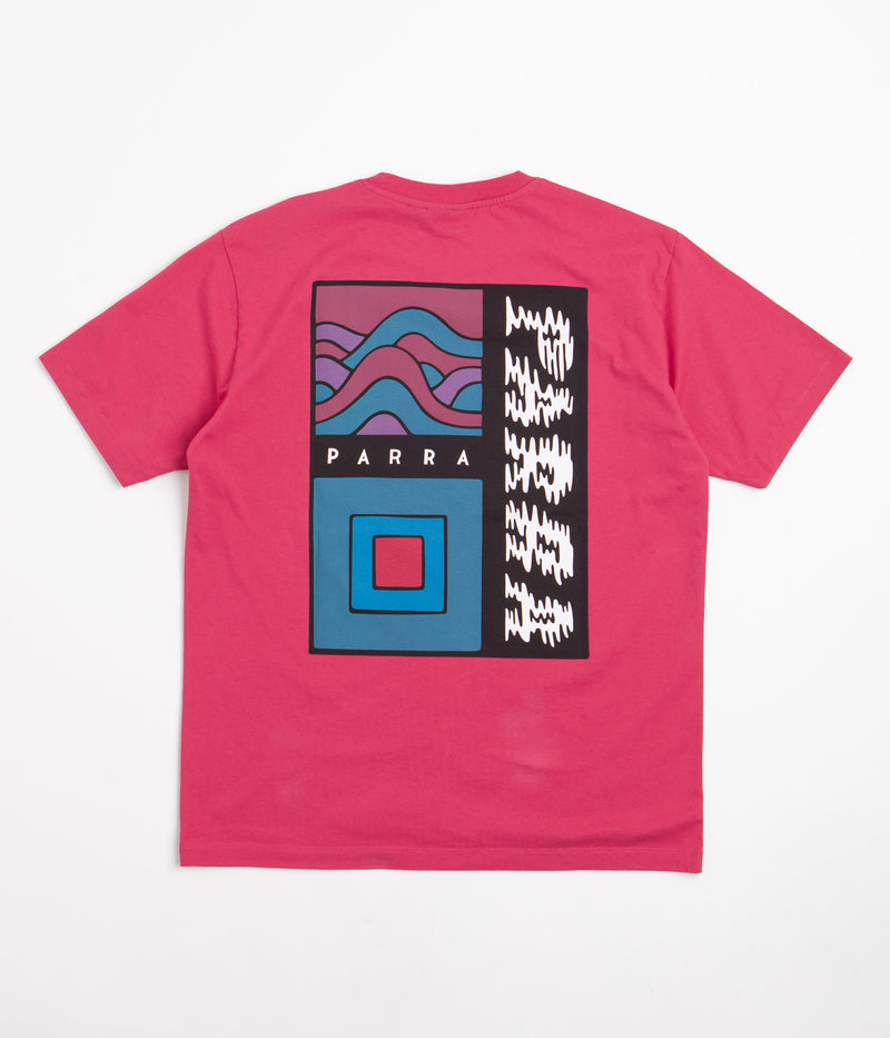 by Parra Wave Block Tremors T-Shirt in Purple and Pink