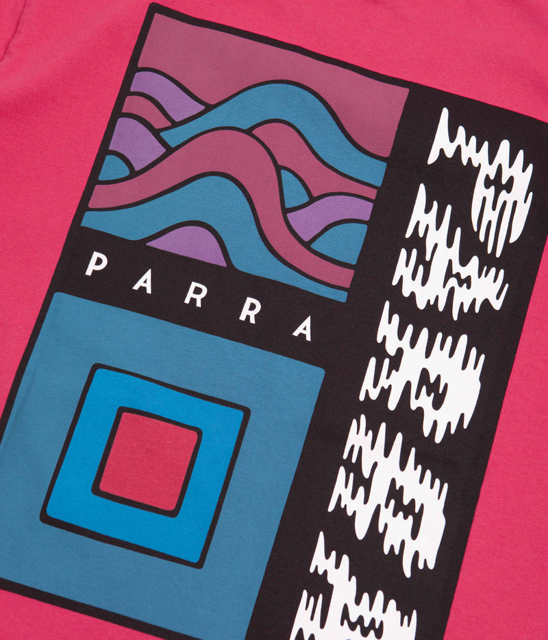 by Parra Wave Block Tremors T-Shirt in Purple and Pink