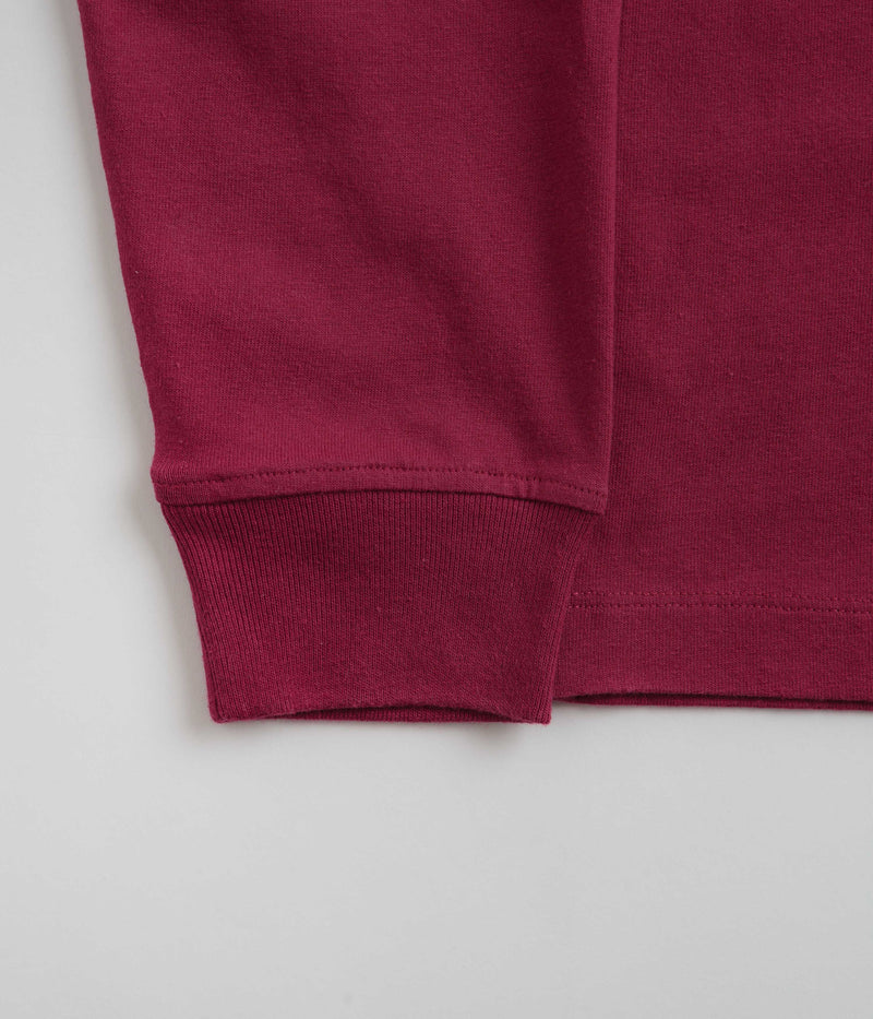 by Parra Wine And Books Long Sleeve T-Shirt in Beet Red