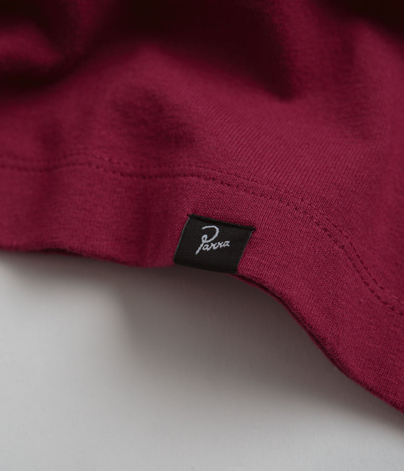 by Parra Wine And Books Long Sleeve T-Shirt in Beet Red