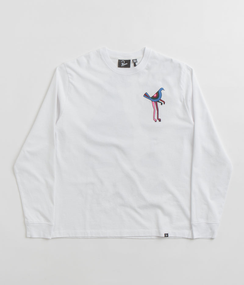 by Parra Wine And Books Long Sleeve T-Shirt in White