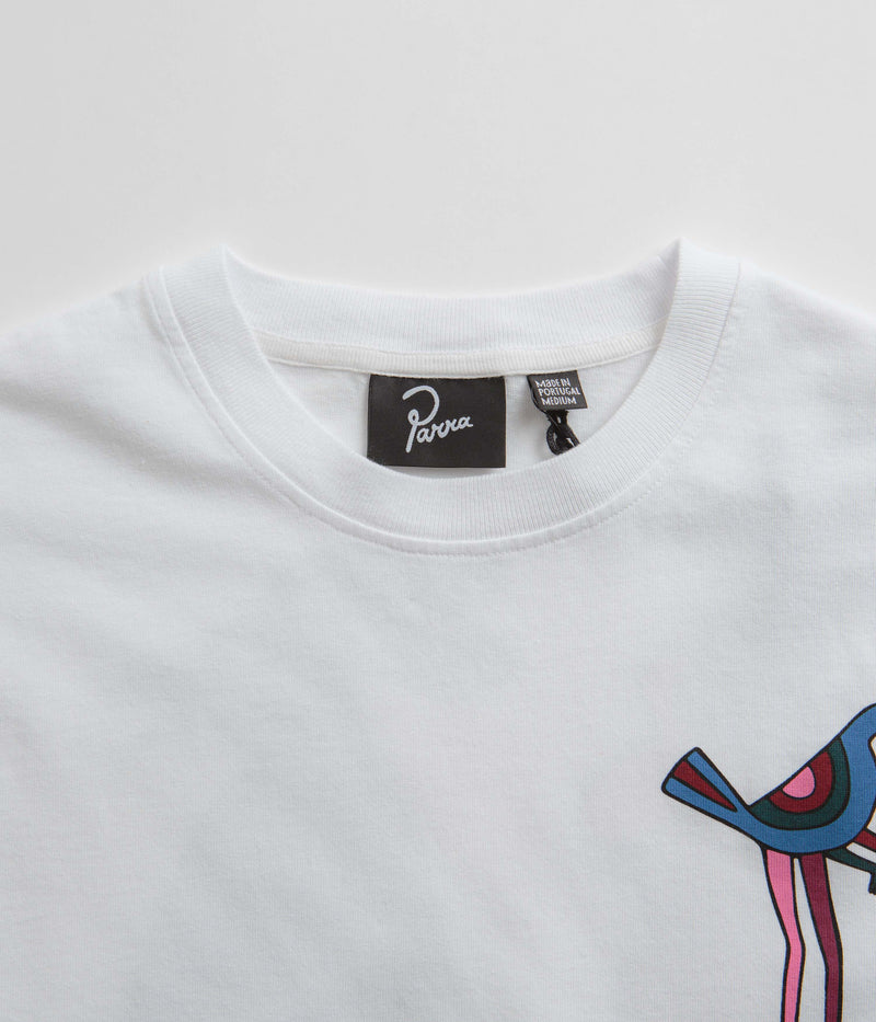 by Parra Wine And Books Long Sleeve T-Shirt in White