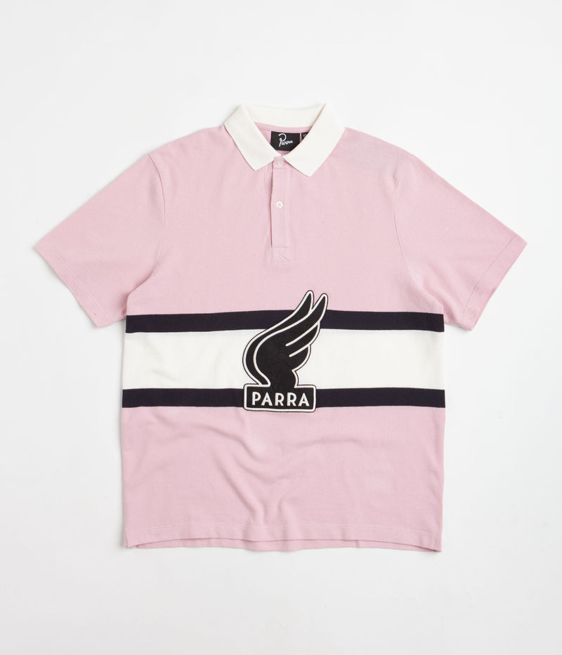 by Parra Winged Logo Polo Shirt in Pink