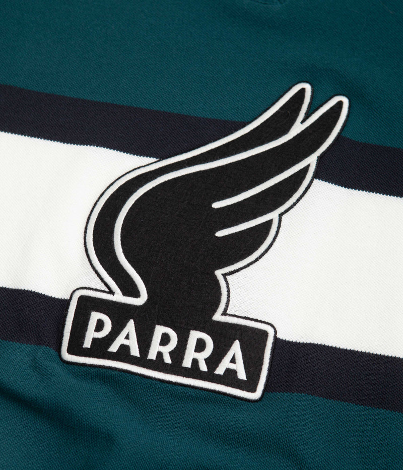 by Parra Winged Logo Polo Shirt in Teal