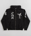 by Parra Zipped Pigeon Zip Hoodie in Black
