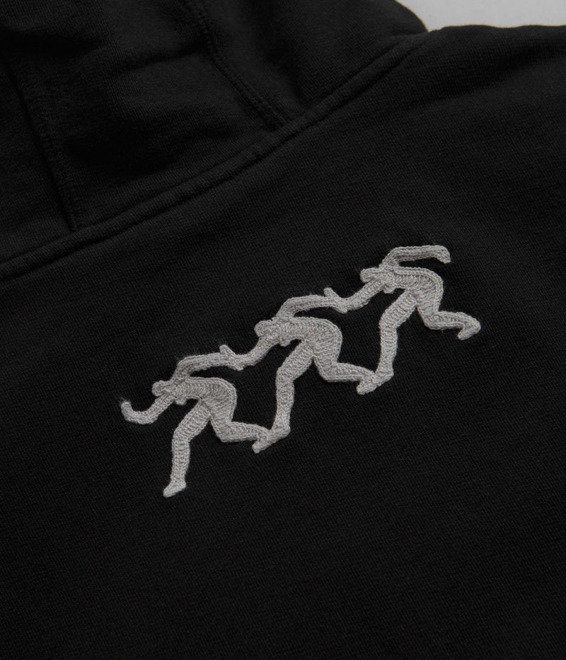 by Parra Zipped Pigeon Zip Hoodie in Black