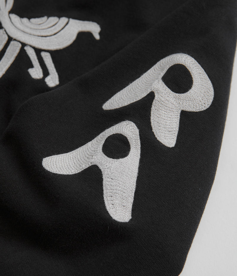 by Parra Zipped Pigeon Zip Hoodie in Black