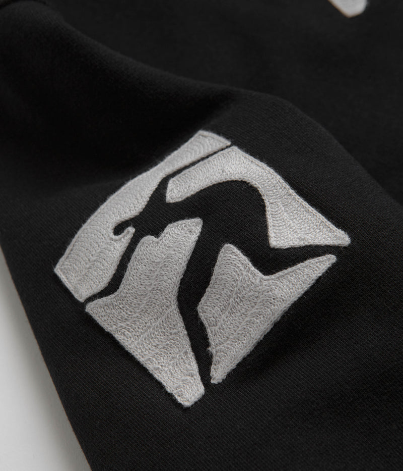 by Parra Zipped Pigeon Zip Hoodie in Black