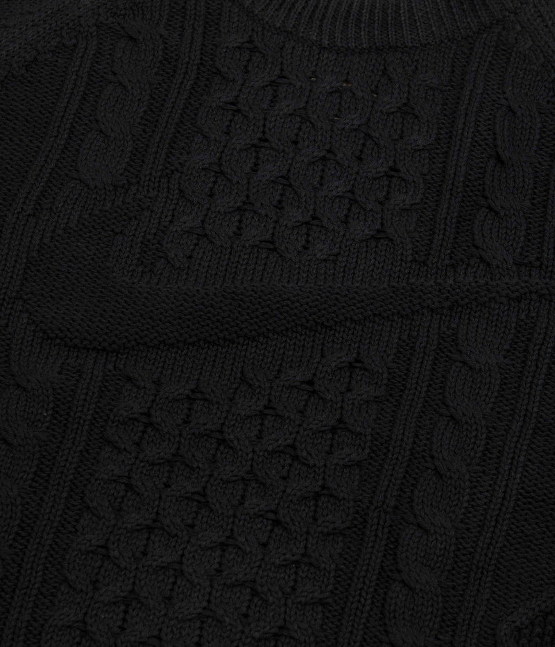 Nike Cable Knit Crewneck Sweatshirt in Black